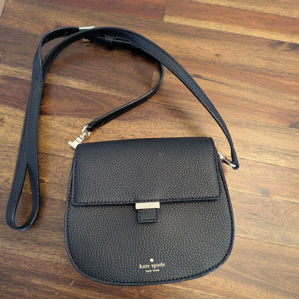 Kate Spade Black Leather Small Crossbody Bag